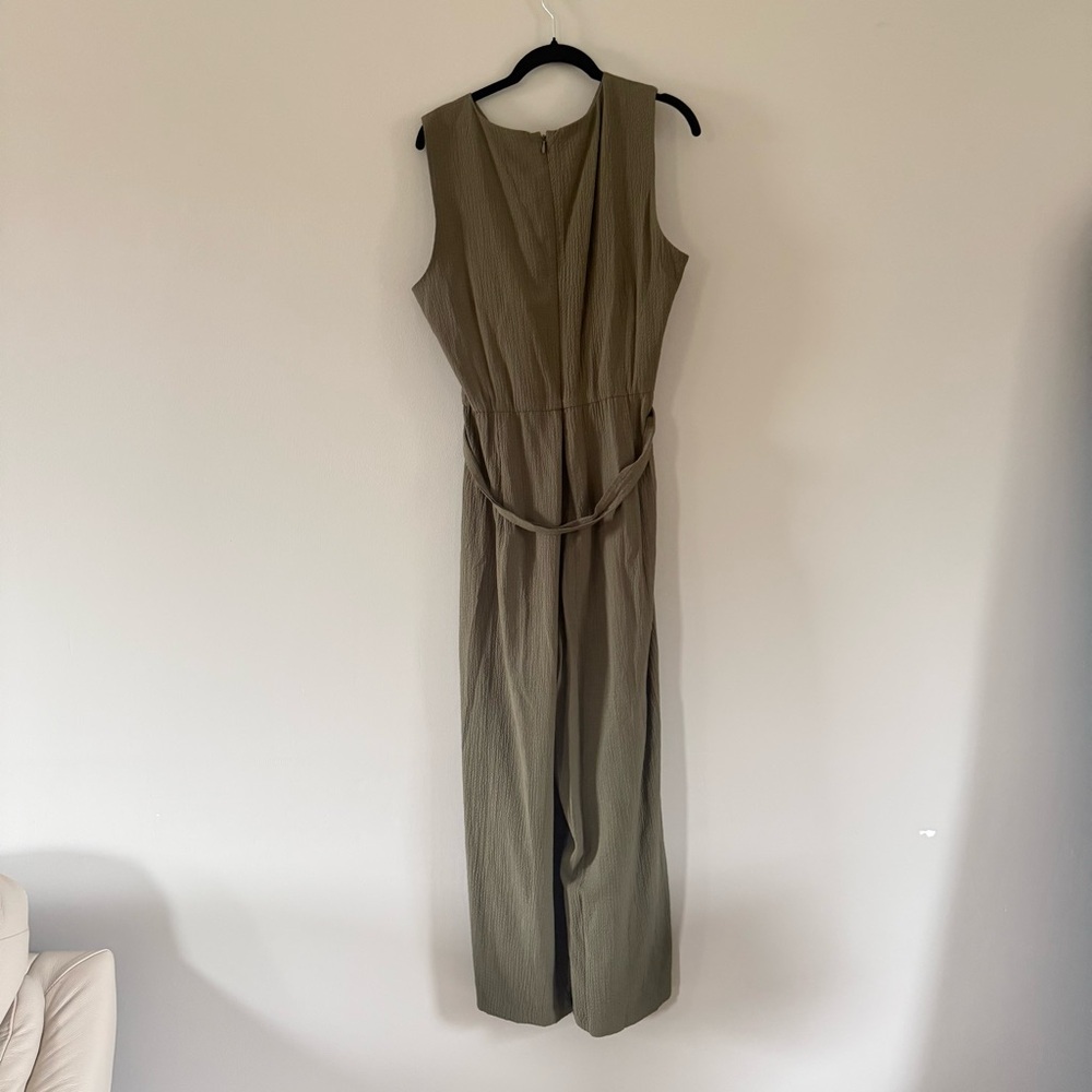 Calvin Klein | Green Sleeveless Belted Jumpsuit - Picture 7 of 9